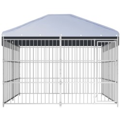 vidaXL Outdoor-Hundezwinger mit Überdachung 300×300×200 cm