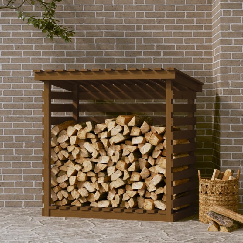 vidaXL Kaminholzregal Honigbraun 108x73x108 cm Massivholz Kiefer vidaXL Kaminholzregal Honigbraun 108x73x108 cm Massivholz Kiefer