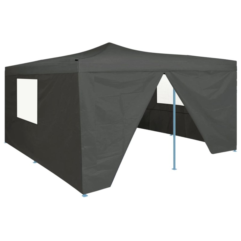 vidaXL Faltpavillon mit 4 Seitenwänden 5x5 m Anthrazit vidaXL Faltpavillon mit 4 Seitenwänden 5x5 m Anthrazit