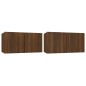 vidaXL TV-Wandschrank Braun Eiche 2 Stk. 60x30x30 cm Holzwerkstoff vidaXL TV-Wandschrank Braun Eiche 2 Stk. 60x30x30 cm Holzwerkstoff