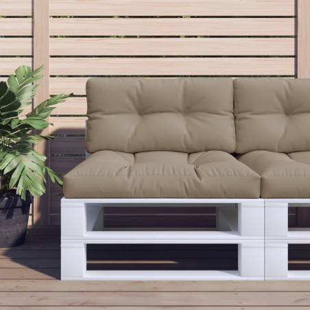 Palettenkissen Taupe 80x40x12 cm Stoff
