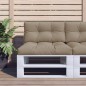 Palettenkissen Taupe 80x40x12 cm Stoff Palettenkissen Taupe 80x40x12 cm Stoff