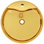 vidaXL Waschbecken mit Überlauf 46,5 x 15,5 cm Keramik Golden vidaXL Waschbecken mit Überlauf 46,5 x 15,5 cm Keramik Golden
