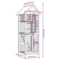 vidaXL Voliere Grau 60x58,5x160 cm Massivholz Kiefer vidaXL Voliere Grau 60x58,5x160 cm Massivholz Kiefer