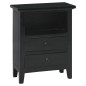 vidaXL Nachttisch Schwarz 60x30x75 cm Massivholz Mahagoni vidaXL Nachttisch Schwarz 60x30x75 cm Massivholz Mahagoni