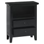 vidaXL Nachttisch Schwarz 60x30x75 cm Massivholz Mahagoni vidaXL Nachttisch Schwarz 60x30x75 cm Massivholz Mahagoni