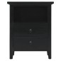 vidaXL Nachttisch Schwarz 60x30x75 cm Massivholz Mahagoni vidaXL Nachttisch Schwarz 60x30x75 cm Massivholz Mahagoni