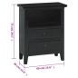 vidaXL Nachttisch Schwarz 60x30x75 cm Massivholz Mahagoni vidaXL Nachttisch Schwarz 60x30x75 cm Massivholz Mahagoni