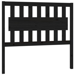 vidaXL Kopfteil Schwarz 105,5x4x100 cm Massivholz Kiefer