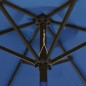 vidaXL Sonnenschirm mit LED-Leuchten Azurblau 200x211cm Aluminium vidaXL Sonnenschirm mit LED-Leuchten Azurblau 200x211cm Aluminium