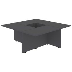 vidaXL Couchtisch Grau 79,5x79,5x30 cm Holzwerkstoff