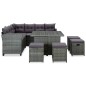 vidaXL 6-tlg. Garten-Lounge-Set mit Auflagen Poly Rattan Grau vidaXL 6-tlg. Garten-Lounge-Set mit Auflagen Poly Rattan Grau