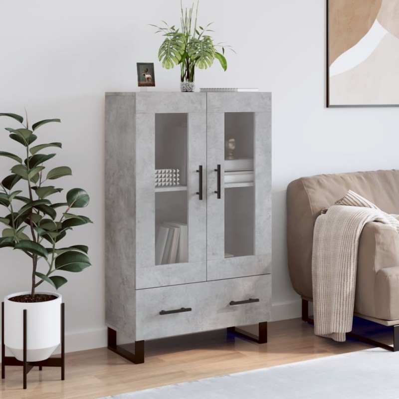 vidaXL Highboard Betongrau 69,5x31x115 cm Holzwerkstoff vidaXL Highboard Betongrau 69,5x31x115 cm Holzwerkstoff