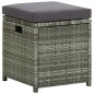 vidaXL 6-tlg. Garten-Lounge-Set mit Auflagen Poly Rattan Grau vidaXL 6-tlg. Garten-Lounge-Set mit Auflagen Poly Rattan Grau
