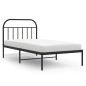 vidaXL Bettgestell mit Kopfteil Metall Schwarz 100x200 cm vidaXL Bettgestell mit Kopfteil Metall Schwarz 100x200 cm