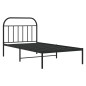 vidaXL Bettgestell mit Kopfteil Metall Schwarz 100x200 cm vidaXL Bettgestell mit Kopfteil Metall Schwarz 100x200 cm