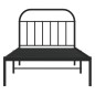 vidaXL Bettgestell mit Kopfteil Metall Schwarz 100x200 cm vidaXL Bettgestell mit Kopfteil Metall Schwarz 100x200 cm