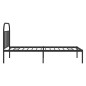 vidaXL Bettgestell mit Kopfteil Metall Schwarz 100x200 cm vidaXL Bettgestell mit Kopfteil Metall Schwarz 100x200 cm