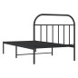 vidaXL Bettgestell mit Kopfteil Metall Schwarz 100x200 cm vidaXL Bettgestell mit Kopfteil Metall Schwarz 100x200 cm