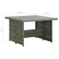 vidaXL 6-tlg. Garten-Lounge-Set mit Auflagen Poly Rattan Grau vidaXL 6-tlg. Garten-Lounge-Set mit Auflagen Poly Rattan Grau