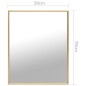 vidaXL Spiegel Golden 70x50 cm vidaXL Spiegel Golden 70x50 cm