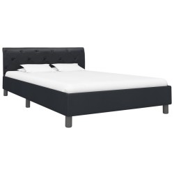 vidaXL Bettgestell Schwarz Kunstleder 140 × 200 cm