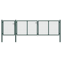 vidaXL Gartentor Stahl 400 x 75 cm Grün