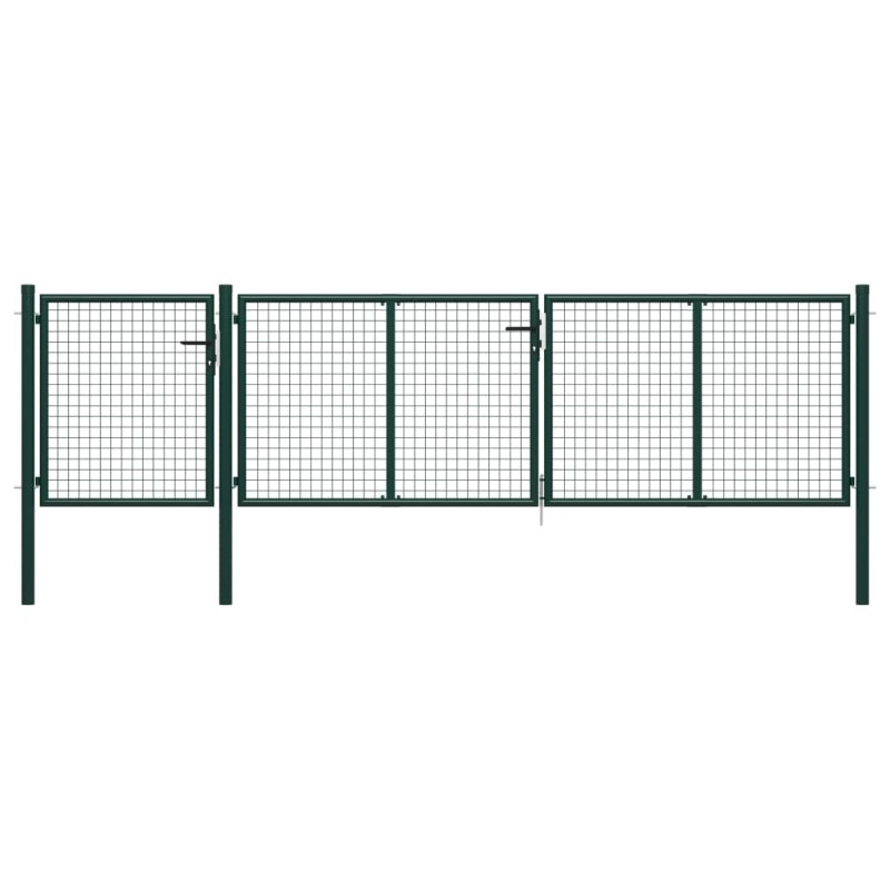 vidaXL Gartentor Stahl 400 x 75 cm Grün vidaXL Gartentor Stahl 400 x 75 cm Grün