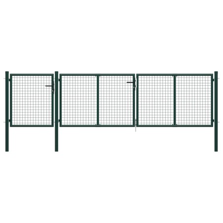 vidaXL Gartentor Stahl 400 x 75 cm Grün