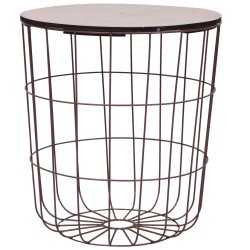 vidaXL Couchtisch Kupfer Ø 39,5 cm MDF