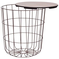 vidaXL Couchtisch Kupfer Ø 39,5 cm MDF