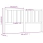 vidaXL Bett-Kopfteil 186x4x100 cm Massivholz Kiefer