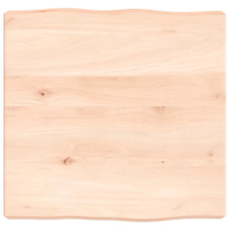 vidaXL Tischplatte 40x40x6 cm Massivholz Eiche Unbehandelt Baumkante
