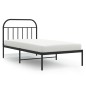 vidaXL Bettgestell mit Kopfteil Metall Schwarz 107x203 cm vidaXL Bettgestell mit Kopfteil Metall Schwarz 107x203 cm