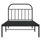 vidaXL Bettgestell mit Kopfteil Metall Schwarz 107x203 cm vidaXL Bettgestell mit Kopfteil Metall Schwarz 107x203 cm