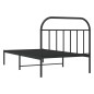 vidaXL Bettgestell mit Kopfteil Metall Schwarz 107x203 cm vidaXL Bettgestell mit Kopfteil Metall Schwarz 107x203 cm