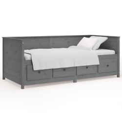 vidaXL Tagesbett Grau 80x200 cm Massivholz Kiefer