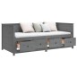 vidaXL Tagesbett Grau 80x200 cm Massivholz Kiefer vidaXL Tagesbett Grau 80x200 cm Massivholz Kiefer