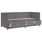 vidaXL Tagesbett Grau 80x200 cm Massivholz Kiefer vidaXL Tagesbett Grau 80x200 cm Massivholz Kiefer