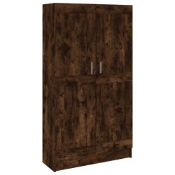 vidaXL Bücherschrank Räuchereiche 82,5x30,5x150 cm Holzwerkstoff