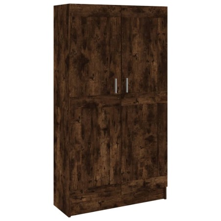vidaXL Bücherschrank Räuchereiche 82,5x30,5x150 cm Holzwerkstoff