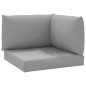Palettenkissen 3-tlg. Grau Oxford-Gewebe Palettenkissen 3-tlg. Grau Oxford-Gewebe