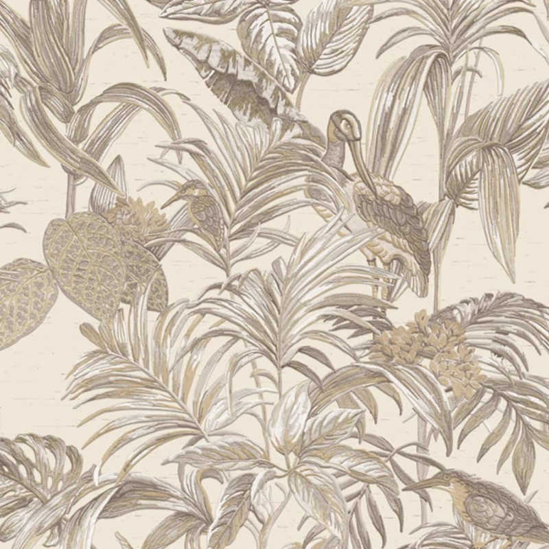 DUTCH WALLCOVERINGS Tapete Bird-of-Paradise Cremeweiß DUTCH WALLCOVERINGS Tapete Bird-of-Paradise Cremeweiß