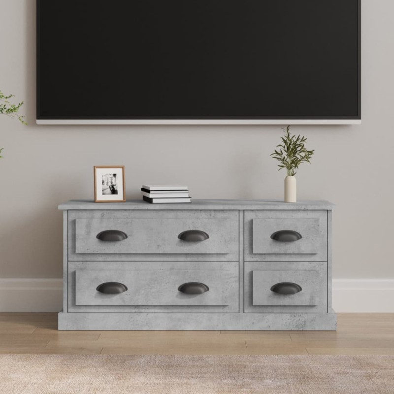 vidaXL TV-Schrank Betongrau 100x35,5x45 cm Holzwerkstoff vidaXL TV-Schrank Betongrau 100x35,5x45 cm Holzwerkstoff