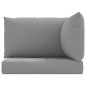 Palettenkissen 3-tlg. Grau Oxford-Gewebe Palettenkissen 3-tlg. Grau Oxford-Gewebe