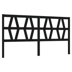 vidaXL Kopfteil Schwarz 186x4x100 cm Massivholz Kiefer