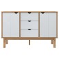 vidaXL Sideboard OTTA Braun&Weiß 113,5x43x73 cm Massivholz Kiefer vidaXL Sideboard OTTA Braun&Weiß 113,5x43x73 cm Massivholz Kiefer