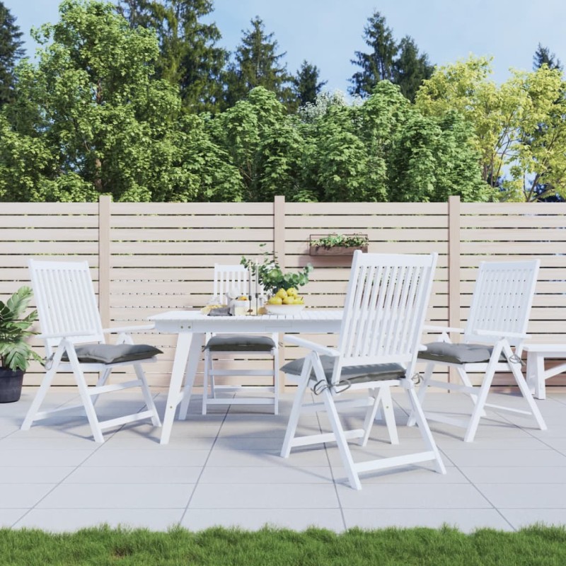 Stuhlkissen 4 Stk. Grau 50x50x7 cm Oxford-Gewebe Stuhlkissen 4 Stk. Grau 50x50x7 cm Oxford-Gewebe