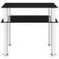 vidaXL Beistelltisch Schwarz 45x50x45 cm Hartglas vidaXL Beistelltisch Schwarz 45x50x45 cm Hartglas