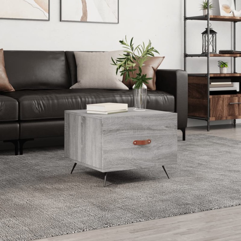 vidaXL Couchtisch Grau Sonoma 50x50x40 cm Holzwerkstoff vidaXL Couchtisch Grau Sonoma 50x50x40 cm Holzwerkstoff